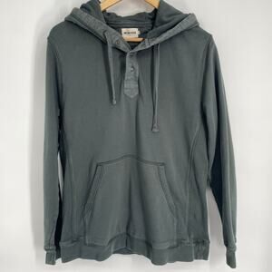 Taylor Stitch Hoodie Men's Medium The Fillmore Snap Hoodie In Deep Sea Terry